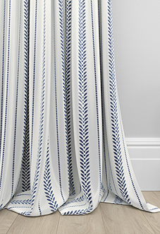 Laurel Stripe, Navy - Made to Measure Curtains